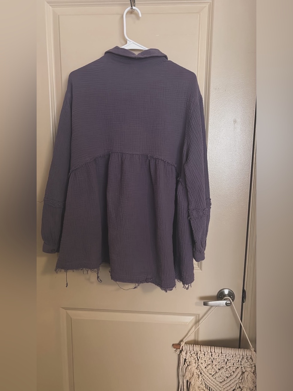 Cato Purple Button-Front Textured Shirt